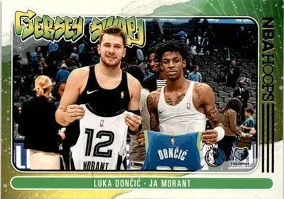 2020-21 Hoops Winter #7 Ja Morant / Luka Doncic Jersey Swap - Basketball Card Single