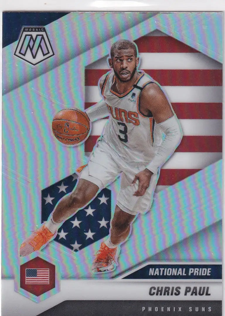 2020-21 MOSAIC #251 CHRIS PAUL NATIONAL PRIDE REFRACTOR- PHOENIX SUNS