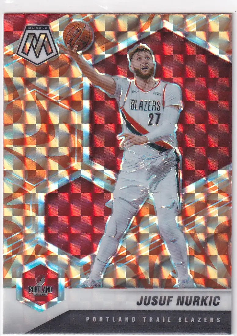 2020-21 MOSAIC #96 JUSUF NURKIC ORANGE REACTIVE- PORTLAND TRAIL BLAZZZERS - Basketball Card Single
