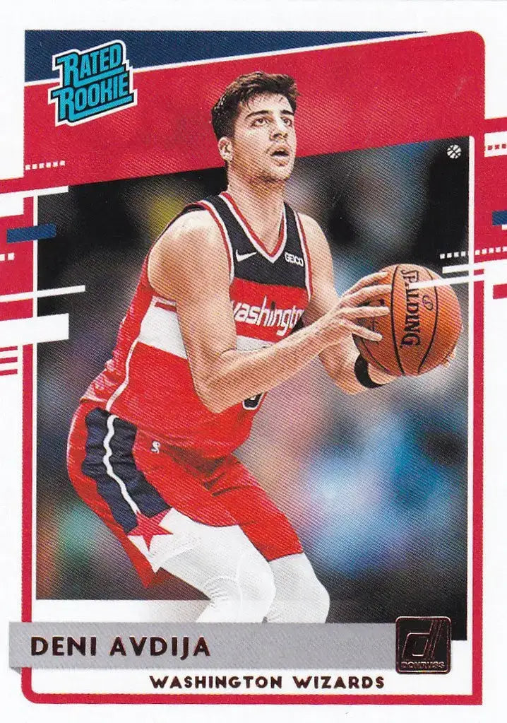 2020-21 NBA Hoops #205 Deni Avdija Rated Rookie Washington Wizards