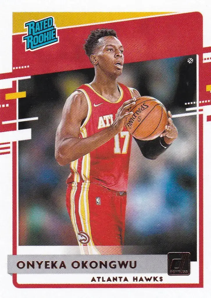 2020-21 NBA Hoops #228 Onyeka Okongwu Rated Rookie Atlanta Hawks