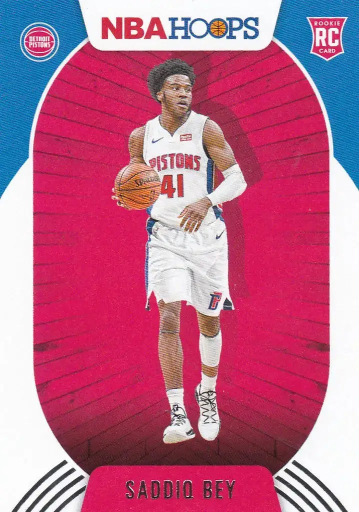 2020-21 NBA Hoops #237 Saddiq Bey RC Detroit Pistons