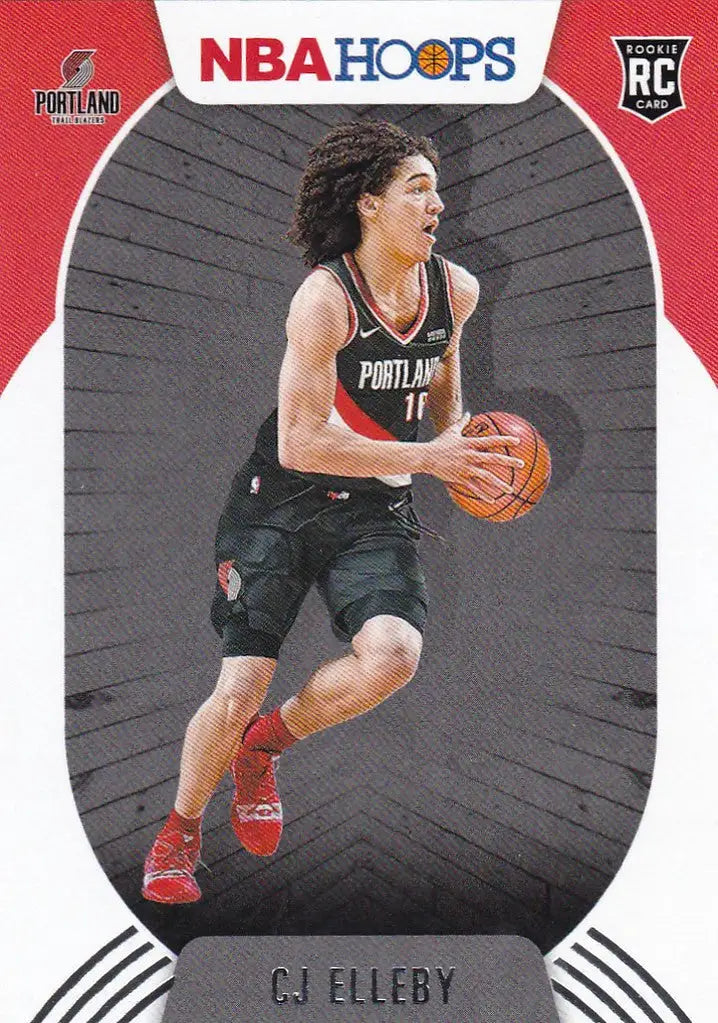 Basketball trading card of CJ Elleby RC for Portland Trail Blazers from NBA Hoops
