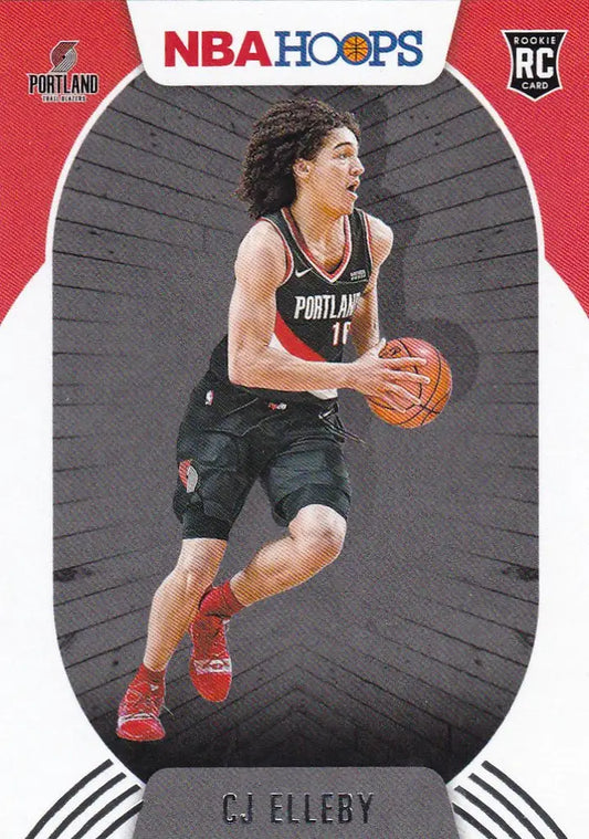 Basketball trading card of CJ Elleby RC for Portland Trail Blazers from NBA Hoops