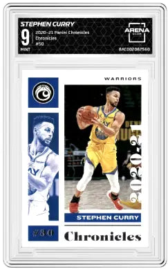 Slabbed Panini Chronicles Stephen Curry 2020-21 Basketball Card Mint 9
