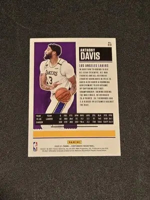 2020-21 Panini Contenders #89 Anthony Davis - Basketball Card Single