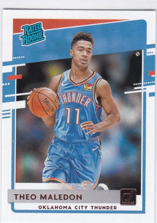 2020-21 Panini Donruss #242 Theo Maledon RC Thunder - Basketball Card Single