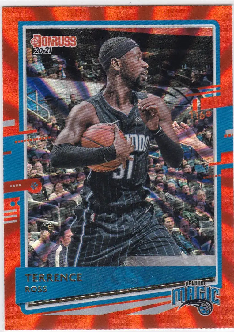 Basketball trading card of Terrence Ross in action for the Orange Laser Orlando Magic