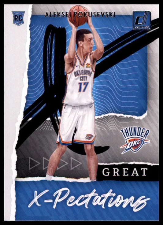 2020-21 Panini Donruss Great X-Pectations Aleksej Pokusevski Rookie #17 Thunder - Basketball Card Single