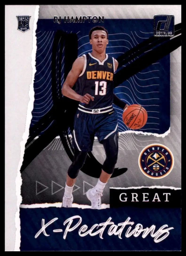 2020-21 Panini Donruss Great X-Pectations RJ Hampton Rookie #24 Denver Nuggets - Basketball Card Single