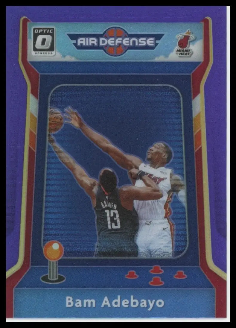 2020-21 Panini Donruss Optic - Air Defense Bam Adebayo #2 Purple Prizm - Basketball Card Single