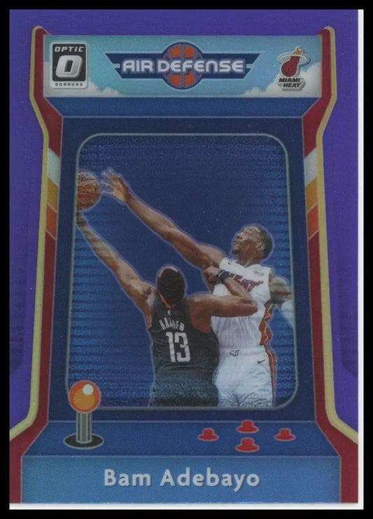 2020-21 Panini Donruss Optic - Air Defense Bam Adebayo #2 Purple Prizm - Basketball Card Single