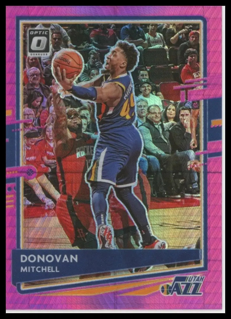 2020-21 Panini Donruss Optic - Donovan Mitchell #30 Pink Hyper Prizm - Basketball Card Single