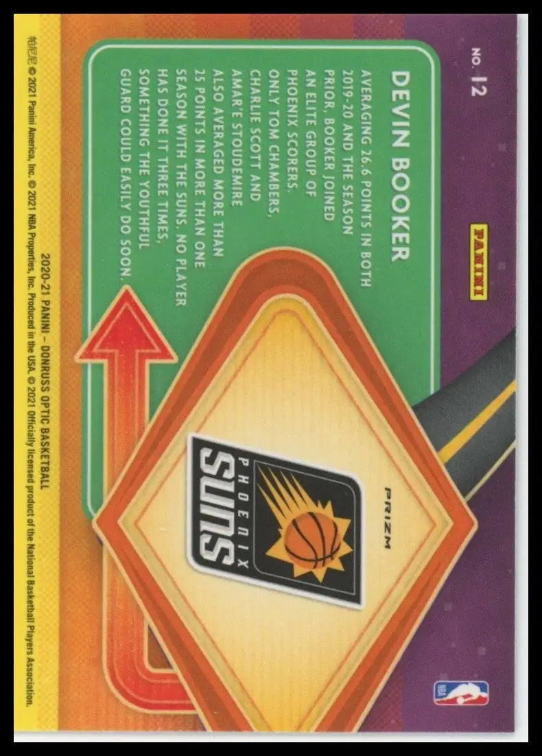 2020-21 Panini Donruss Optic - Express Lane Devin Booker #12 Purple Prizm - Basketball Card Single