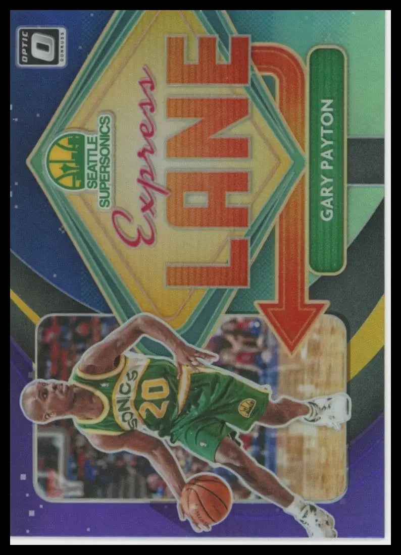 2020-21 Panini Donruss Optic - Express Lane Gary Payton #15 Purple Prizm - Basketball Card Single