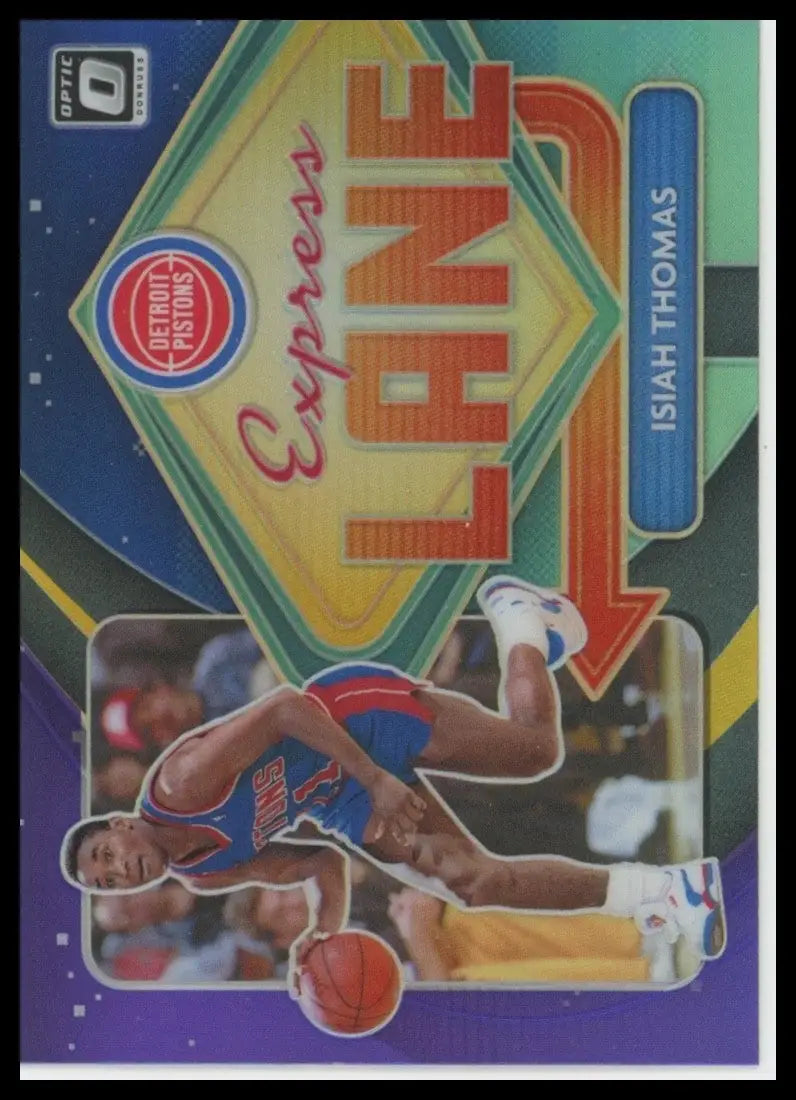 2020-21 Panini Donruss Optic - Express Lane Isiah Thomas #21 Purple Prizm - Basketball Card Single