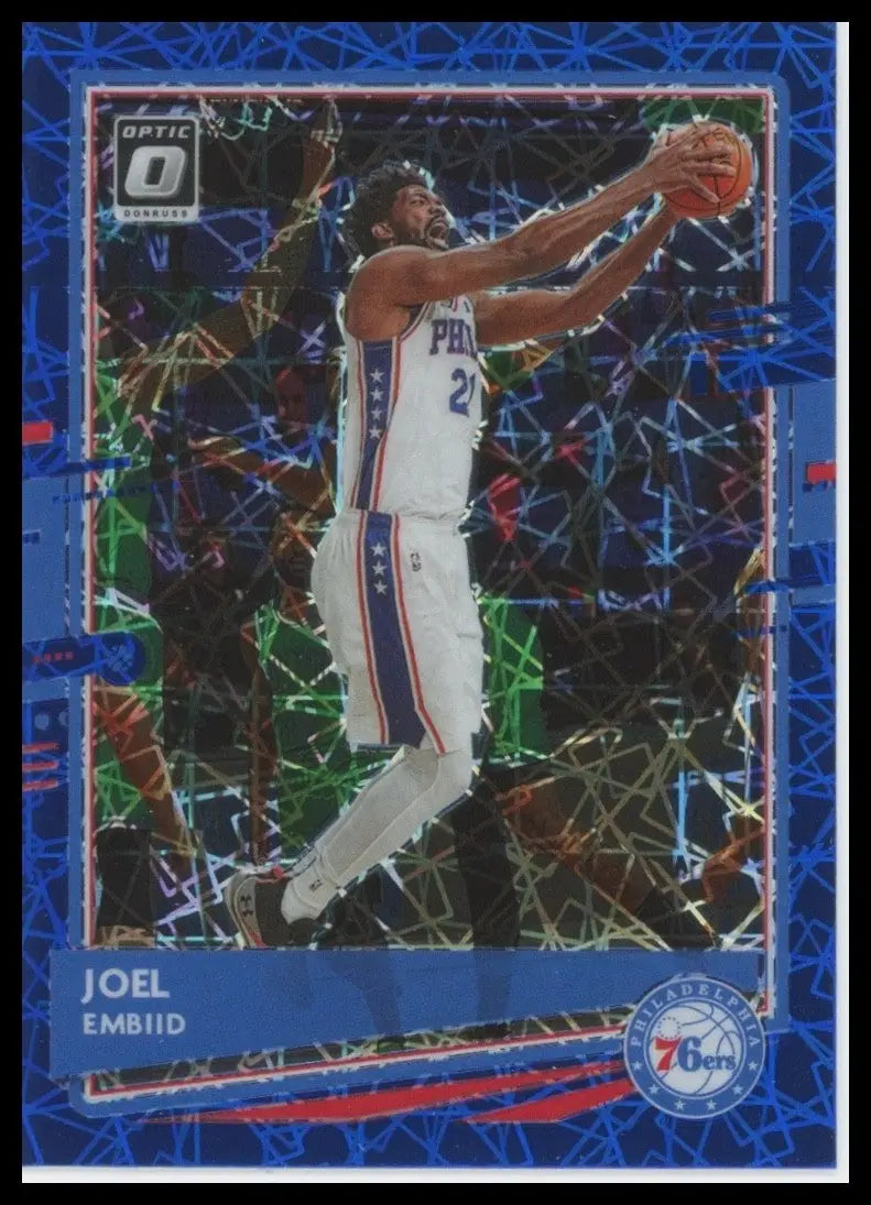 2020-21 Panini Donruss Optic - Joel Embiid #20 Blue Velocity Prizm - Basketball Card Single