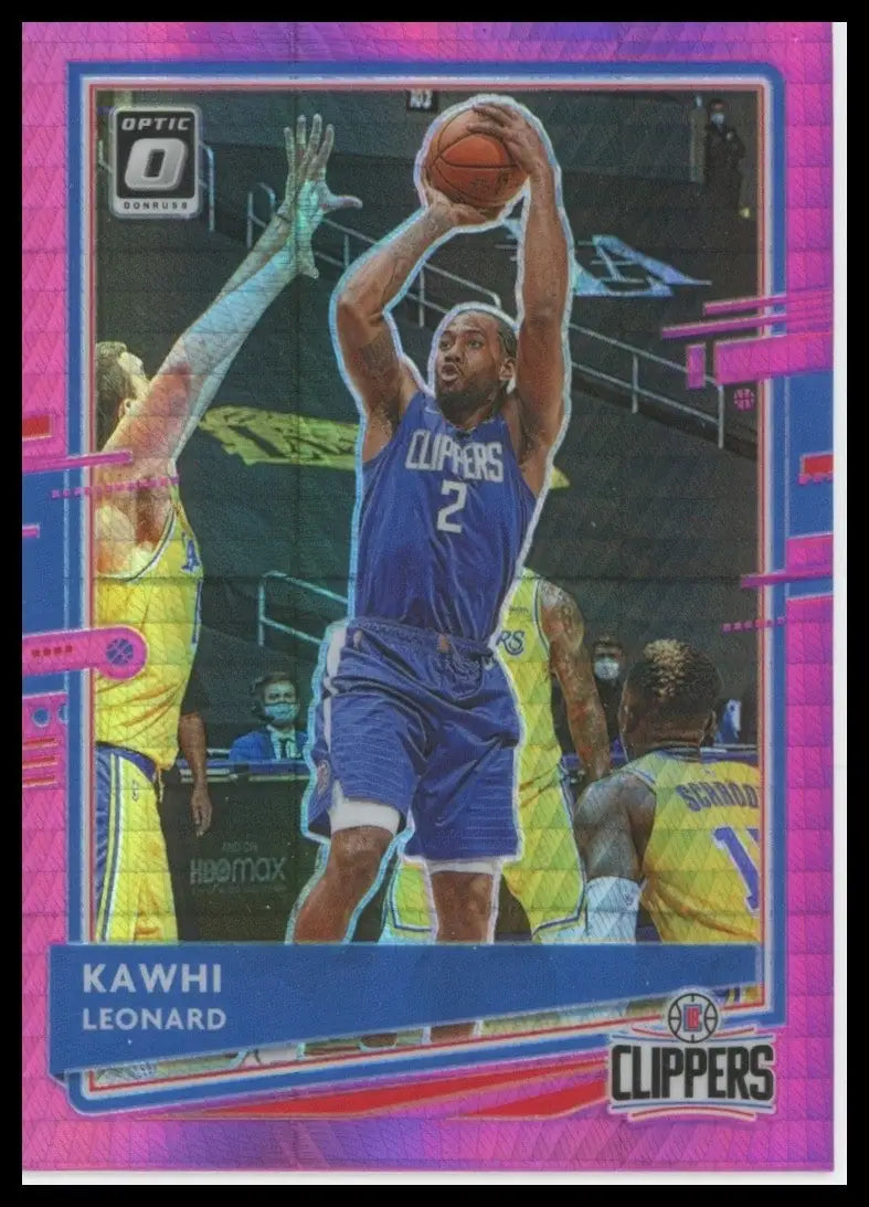 2020-21 Panini Donruss Optic - Kawhi Leonard #125 Pink Hyper Prizm - Basketball Card Single