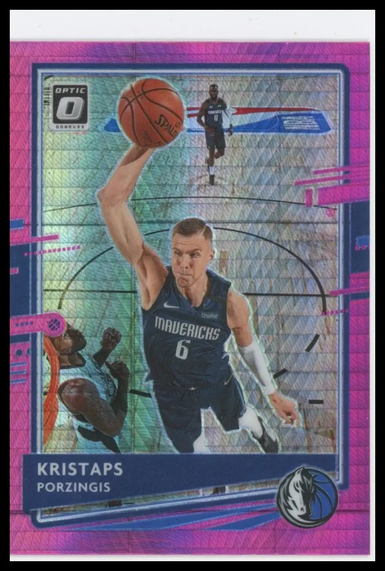 2020-21 Panini Donruss Optic - Kristaps Porzingis #82 Pink Hyper Prizm - Basketball Card Single