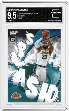 2020-21 Panini Donruss Optic LeBron James #13 Splash Basketball Arena Club 9.5 - Basketball Card Single