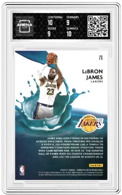 2020-21 Panini Donruss Optic LeBron James #13 Splash Basketball Arena Club 9.5 - Basketball Card Single