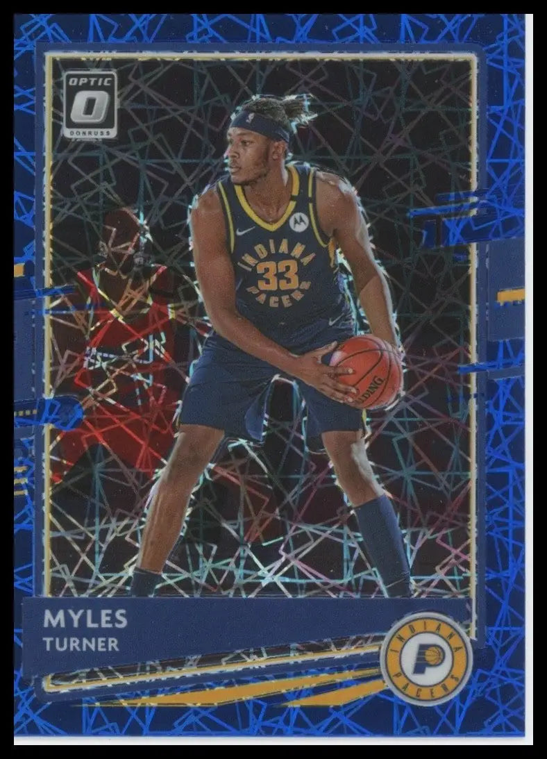 2020-21 Panini Donruss Optic - Myles Turner #38 Blue Velocity Prizm - Basketball Card Single