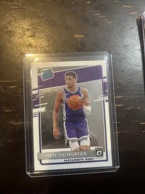 Panini Donruss Optic Tyrese Haliburton Rated Rookie basketball card front view