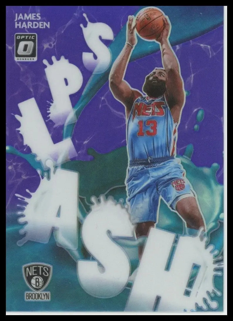 2020-21 Panini Donruss Optic - Splash! James Harden #1 Purple Prizm - Basketball Card Single