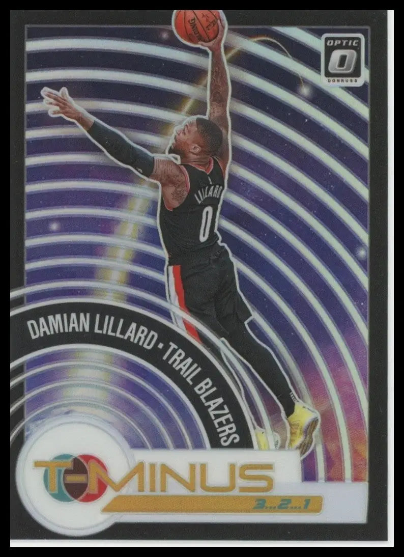 2020-21 Panini Donruss Optic - T-Minus 3 2 1 Damian Lillard #14 Holo Prizm - Basketball Card Single