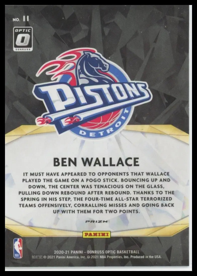 2020-21 Panini Donruss Optic - Winner Stays Ben Wallace #11 Holo Prizm - Basketball Card Single
