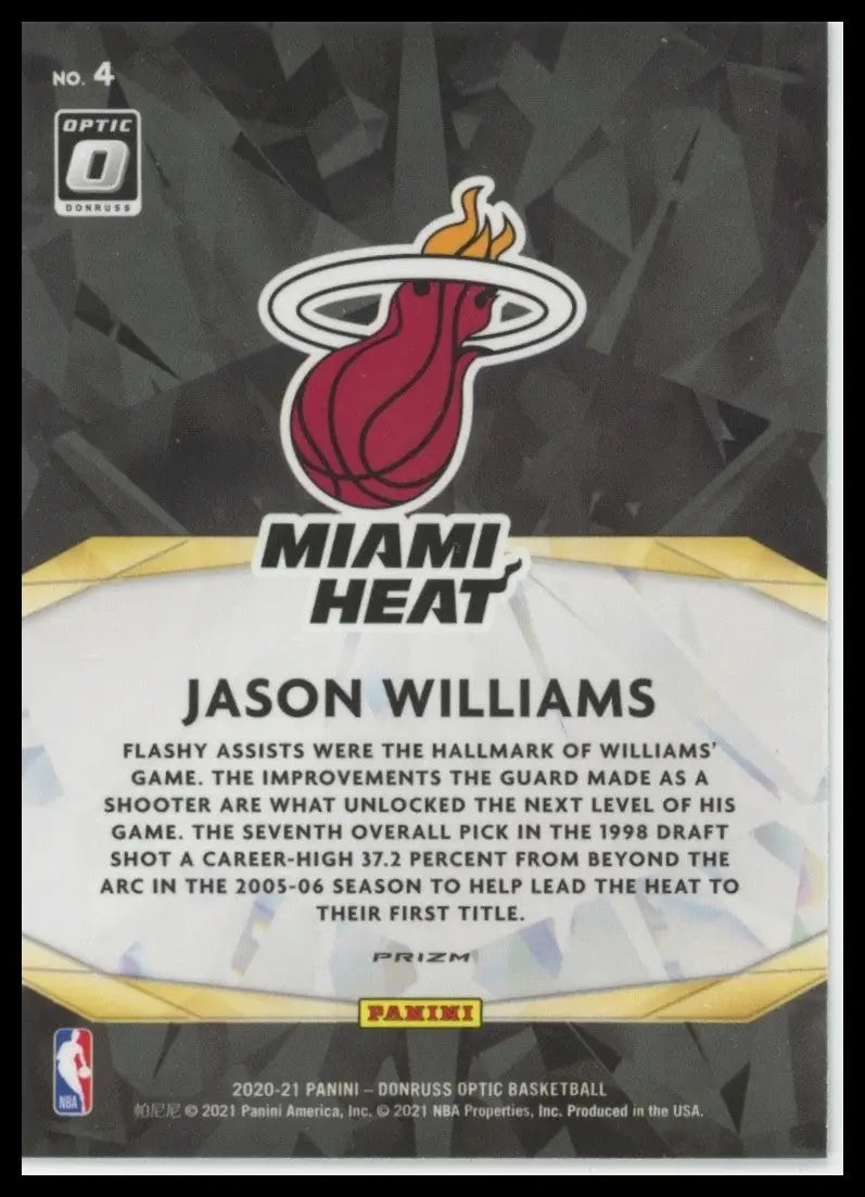 2020-21 Panini Donruss Optic - Winner Stays Jason Williams #4 Holo Prizm - Basketball Card Single