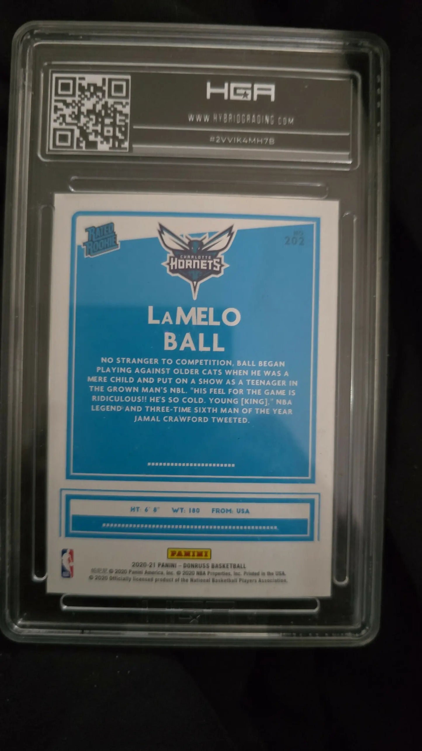 2020-21 PANINI DONRUSS RATED ROOKIE LAMELO BALL RC GRADED GEM-MT 10 - Basketball Card Single