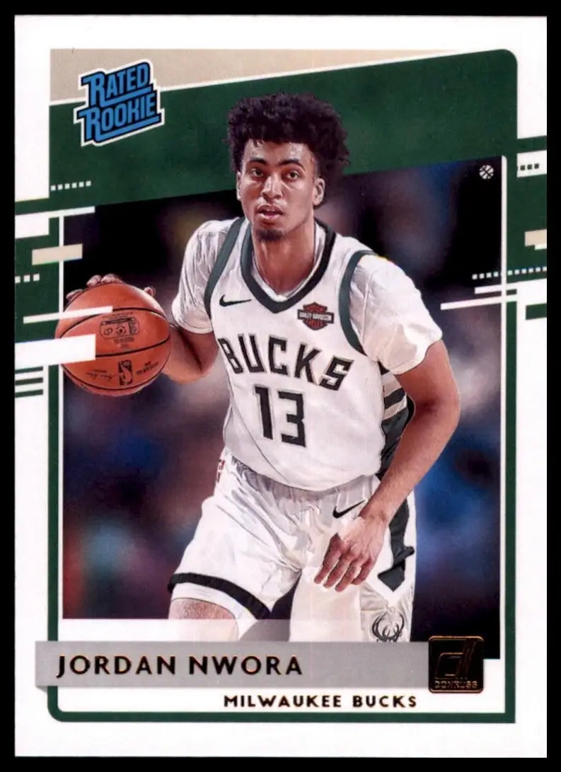 2020-21 Panini Donruss Rookie Jordan Nwora #220 Milwaukee Bucks Basketball Card - Basketball Card Single