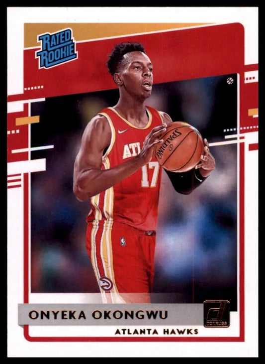 2020-21 Panini Donruss Rookie Onyeka Okongwu #228 Atlanta Hawks Basketball Card