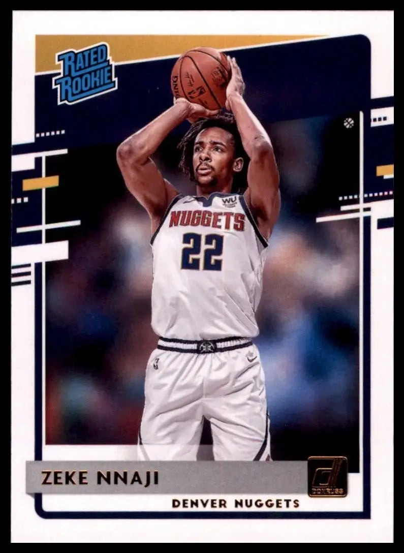2020-21 Panini Donruss Rookie Zeke Nnaji #236 Denver Nuggets Basketball Card NBA - Basketball Card Single