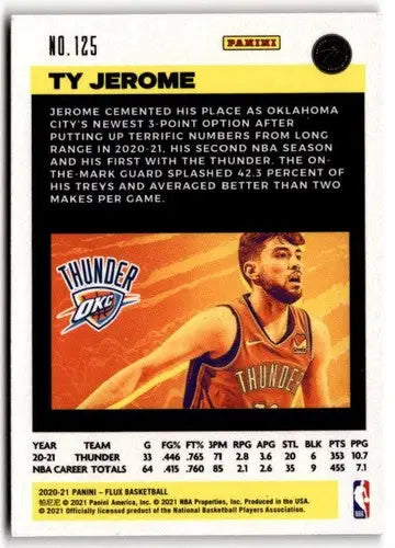 Original gloss Ty Jerome basketball card from Panini Flux 2020-21 Simply Sandoval collection