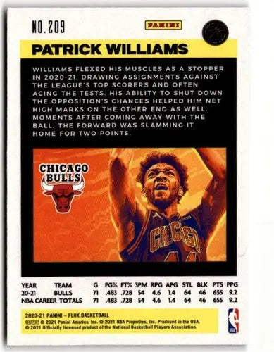 2020-21 Panini Flux #209 Patrick Williams NM-MT RC Rookie Bulls ID:41586 - Basketball Card Single