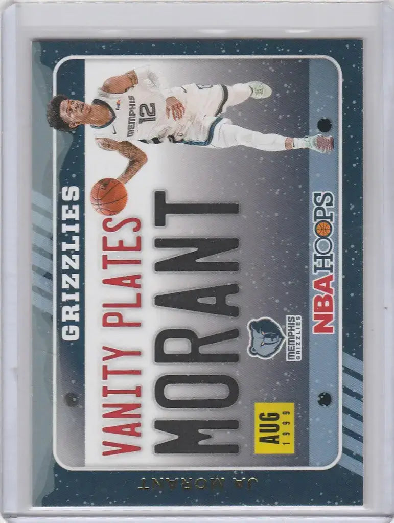 2020-21 Panini Hoops Vanity Plates #2 Ja Morant Memphis Grizzlies