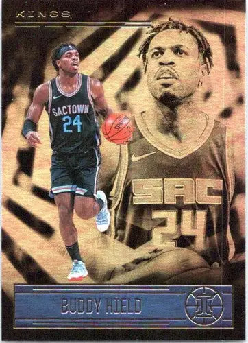 Original gloss Buddy Hield basketball card from Panini Illusions 2020-21 simply sandoval