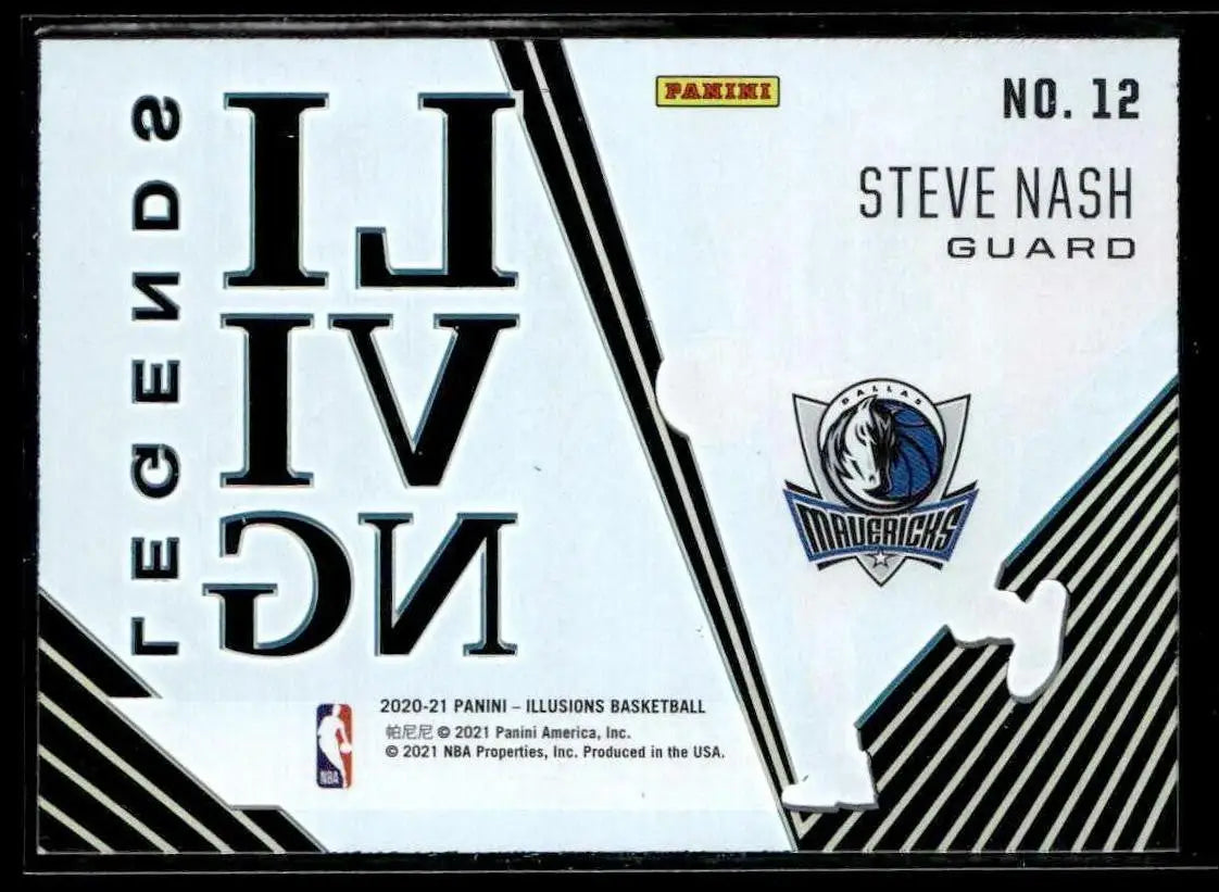 2020-21 Panini Illusions #12 Steve Nash Living Legends - Basketball Card Single