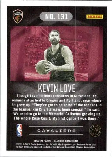 Kevin Love basketball card from 2020-21 Panini Illusions with original gloss and NM-MT condition