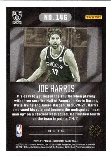 Joe Harris basketball card from Panini Illusions 2020-21 with original gloss Simply Sandoval