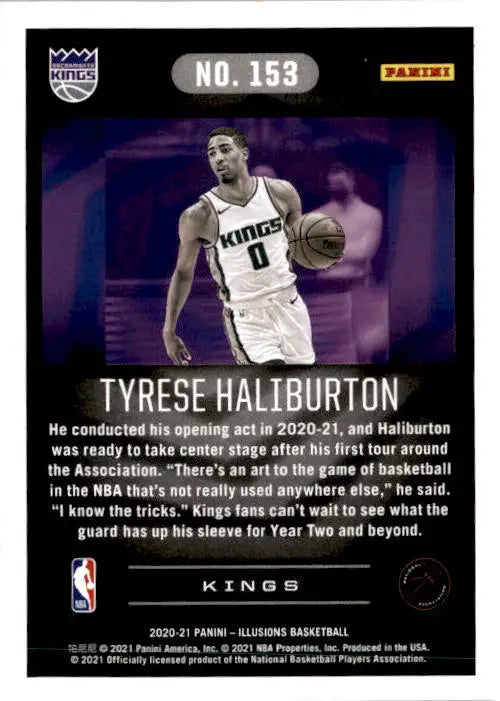 2020-21 Panini Illusions #153 Tyrese Haliburton Emerald - Basketball Card Single