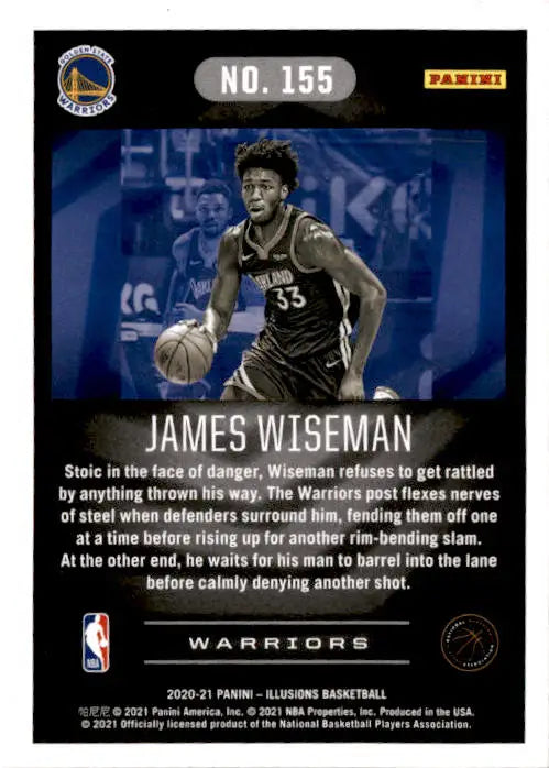 2020-21 Panini Illusions #155 James Wiseman Emerald - Basketball Card Single