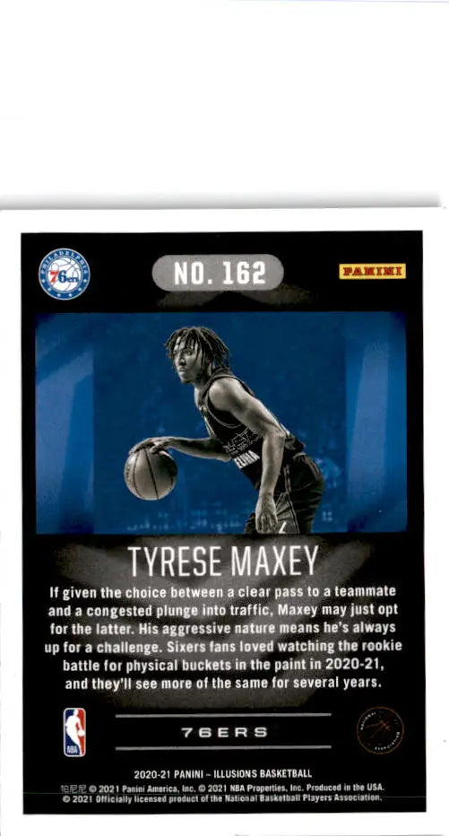 2020-21 Panini Illusions #162 Tyrese Maxey - Basketball Card Single