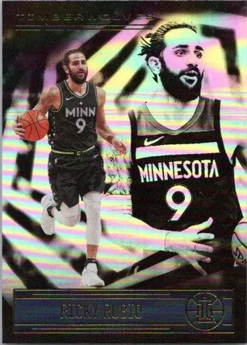 Original gloss Ricky Rubio basketball card 2020-21 Panini Illusions Timberwolves