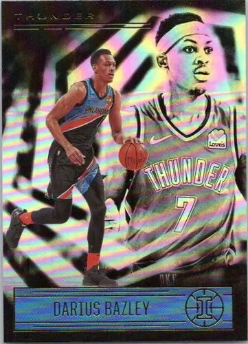 Original gloss Darius Bazley basketball card from 2020-21 Panini Illusions simply sandoval