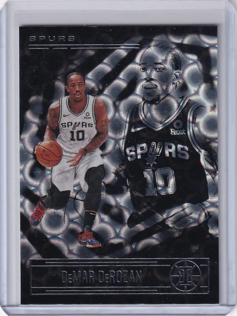 Basketball trading card of DeMar DeRozan from the San Antonio Spurs 2020-21 Panini Illusions