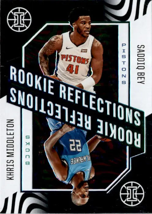 2020-21 Panini Illusions #6 Saddiq Bey / Khris Middleton Rookie Reflections - Basketball Card Single