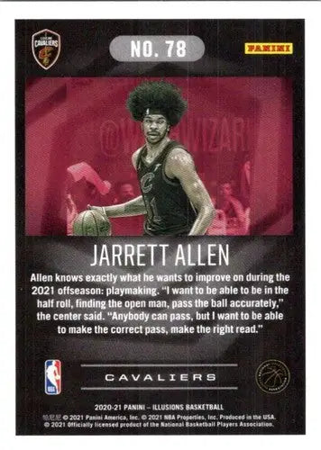 Original gloss Jarrett Allen basketball card from Panini Illusions 2020-21 Simply Sandoval